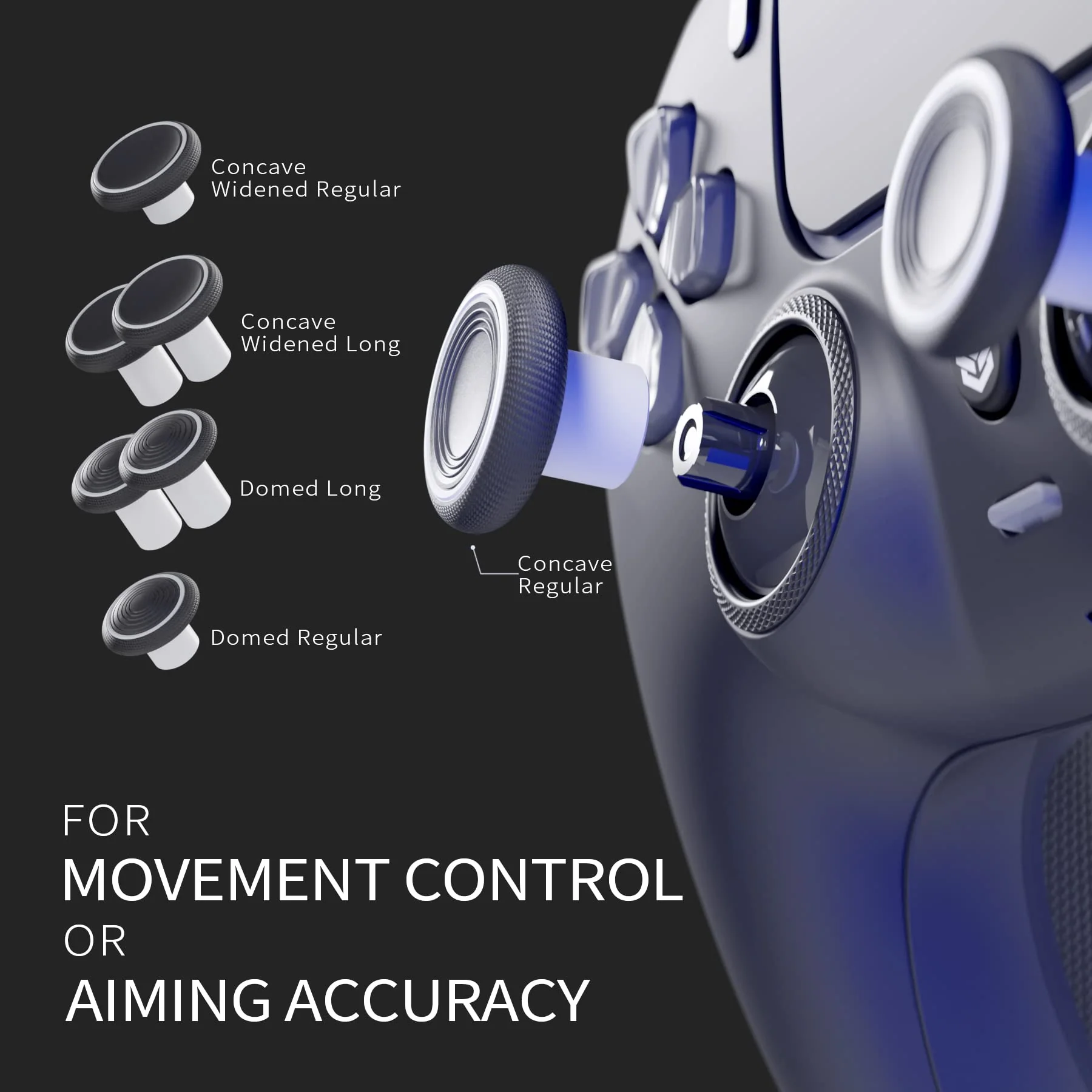 HEXGAMING RIVAL Controller with Hall Effect Joysticks for PS5, PC, Mobile - Black Scarlet Red - Image 9