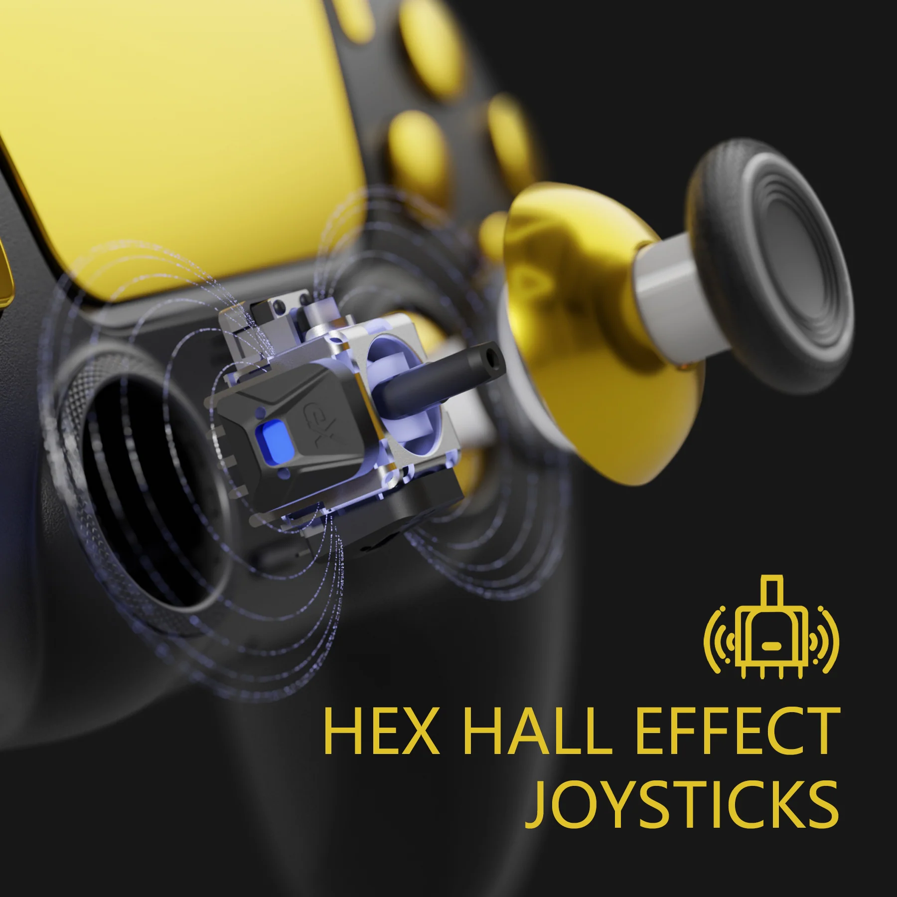 HEXGAMING RIVAL PRO Controller with Hall Effect Joysticks for PS5, PC, Mobile- Matte black - Image 5