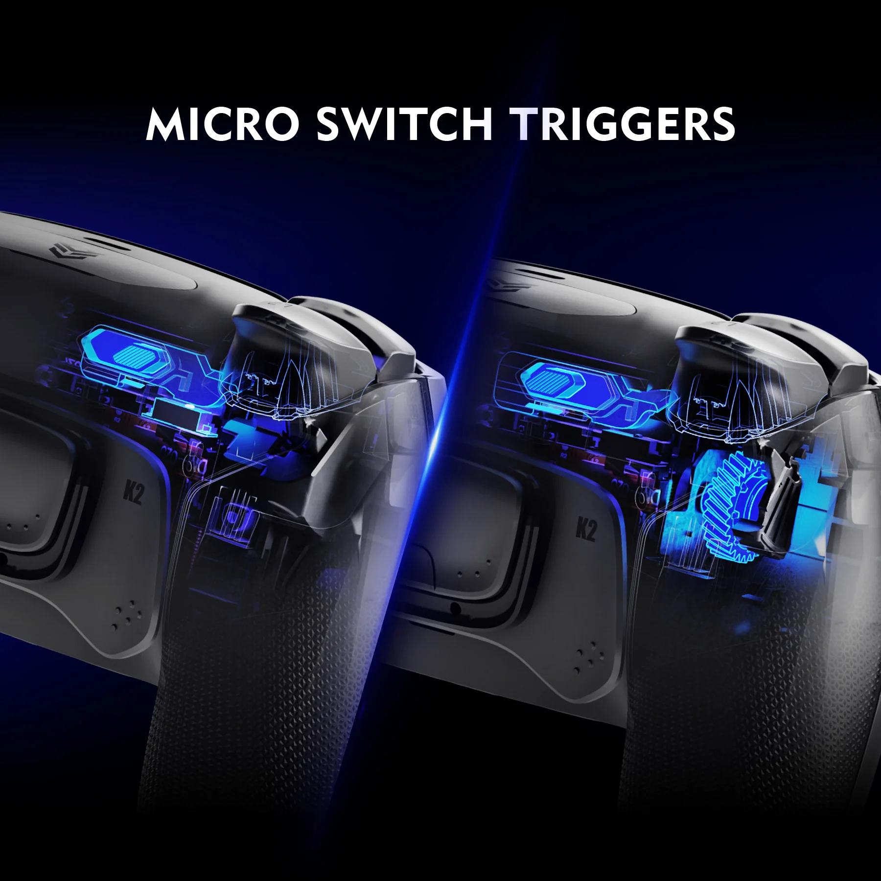 HEXGAMING ULTIMATE PRO Controller with Adjustable Triggers for PS5, PC, Mobile - Chaos Black - Image 6