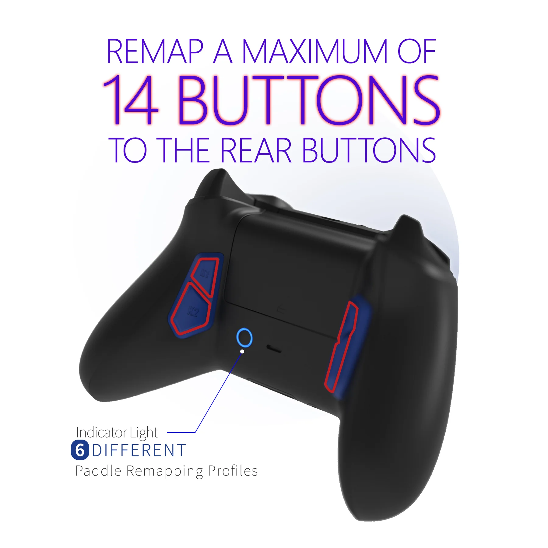 HEXGAMING ULTRA ONE Controller for XBOX, PC, Mobile-The eye of the omniscient ABXY Labeled - Image 5