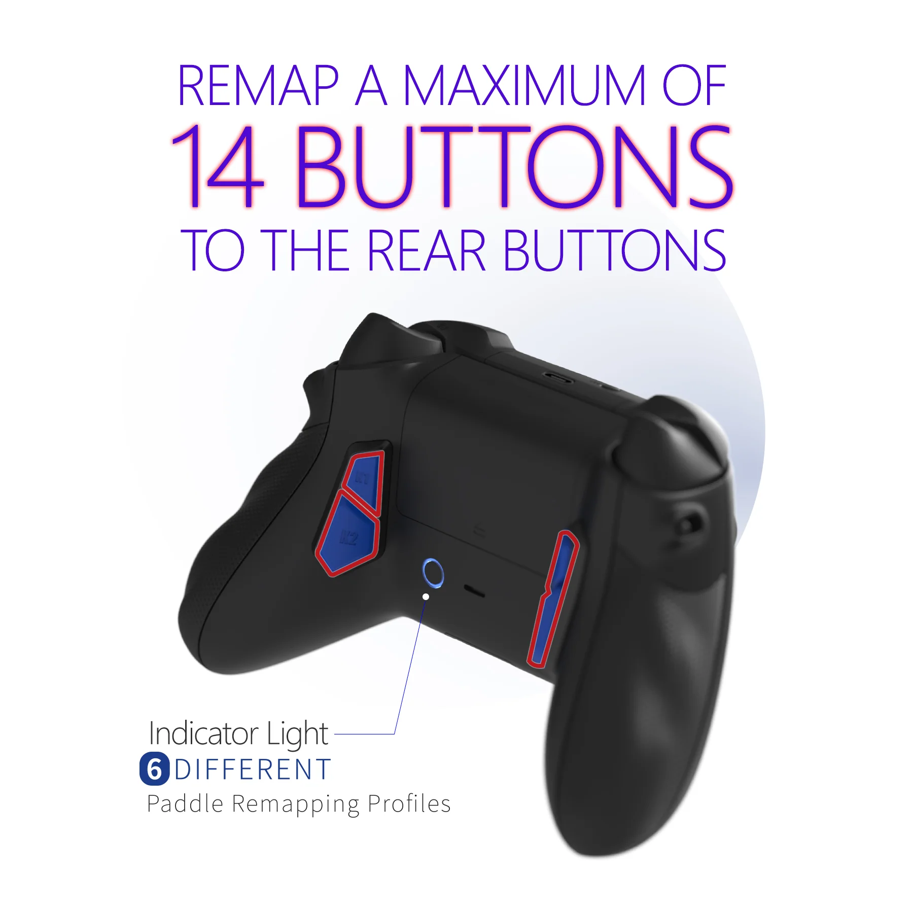 HEXGAMING ULTRA X Controller with TMR Joysticks for XBOX, PC, Mobile - Zombie ABXY Labeled - Image 5